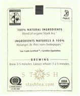 Stash Tea Organic Black Tea Bags in Foil, Breakfast Blend, 100 Count