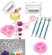Beautiful floral decorating set for cakes (26pcs) N3