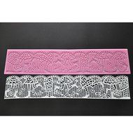 FOUR-C Cake Design Supplies Lace Silicone Mat Cake Lace Mold Color Pink N2