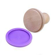 MIREN Cookie Stamp Set with Wooden Handle ,Three Different Colors and Different Interchangeable Cookie Stamps,... N2
