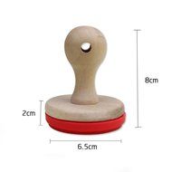 MIREN Cookie Stamp Set with Wooden Handle ,Three Different Colors and Different Interchangeable Cookie Stamps,... N3