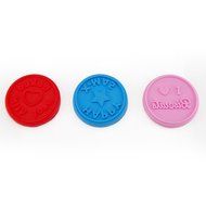 MIREN Cookie Stamp Set with Wooden Handle ,Three Different Colors and Different Interchangeable Cookie Stamps,... N4