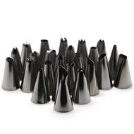 Ecoring 25pcs DIY Stainless Steel Backing Icing Piping Nozzles Tips Cake Pastry Sugar Fondant &amp; Coupler Cake Docoration...