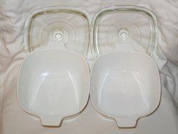 4 PIECE SET - Vintage Corning Ware Harvest Gold Covered 1 1/2 &amp; 1 3/4 Qrt Casserole Baking Dishes N2