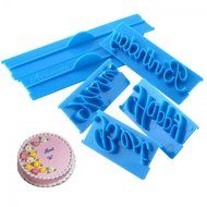 Genenic 6PCS Cookie Baking Tool Fondant Cutter Cake Mold Sugarcraft Mould Happy Birthday Letter N3