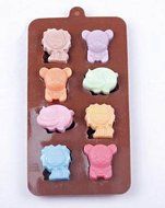 Silicone Lion &amp; Hippo Animal Chocolate Mold Jelly Ice Lattice Candy Cake Mould Handmade Diy Cake Tools