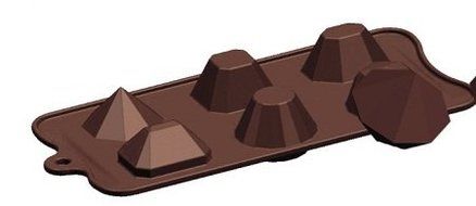 NY Cake Gem Shapes Silicone Chocolate Mold, 6 Cavities