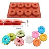 iClover High Quality food Grade Silicone Bakeware Baking pan - 8 Cavity Silicone Donut Baking Cake Chocolate Soap... N2