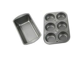 New Bakeware Organizer Combo Bake ware set includes 6-cup Muffin Pan plus Bread and Loaf Pan Bakeware Decorative