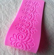 Design 607 Sugar Lace Silicone Pad, 3D Fondant Silicone Mold, Cake decoration mold, Cake Decoration Tool