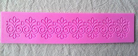 Design 607 Sugar Lace Silicone Pad, 3D Fondant Silicone Mold, Cake decoration mold, Cake Decoration Tool N2