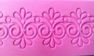 Design 607 Sugar Lace Silicone Pad, 3D Fondant Silicone Mold, Cake decoration mold, Cake Decoration Tool N3