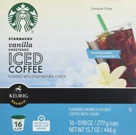 Keurig Starbucks Vanilla Sweetened Iced Coffee K-cup 16 Ct N3