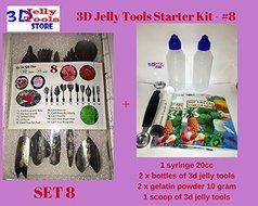 3D Jelly Tools Starter Kit - Type 8 - 3D Gelatin Art Tools - 10 pcs/set