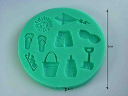 Summer Holiday Theme Chocolate Candy 3d Silicone Mold Mould Cake Tools Bakeware Pastry Bar Soap Mold N2