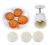 bravolotus DIY Moon Cake Mold Extruded a variety of fine patterns cake mold N4