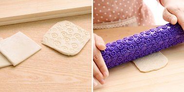 ABS Baking Tools Kitchenware Bakeware Rolling Pin Printed Rolling Pin -27.5CM N2