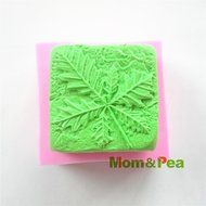 Mom&amp;pea 0519 Embossed Leaf Shaped Silicone Mould for Fondant Cake Sugar Paste Cake Decoration 3d Cake Toppers...