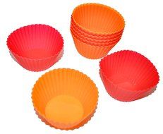 12 x Silicone Cupcake / Fairy Cake Cases - Reusable Molds