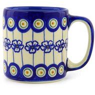 Ceramika Bona H0940F Polish Pottery Ceramic Mug Hand Painted, 12-Ounce