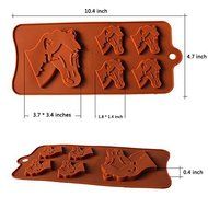 Witkey 5 Cavity Horse Shape Soup Ladle Ice Cube Tray Fondant Silicone Mold Sugar Mold Candy Molds Chocolate Cake... N3