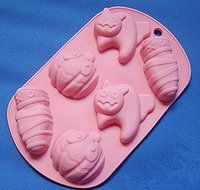 6 Cavity Flowers Silicone Non Stick Cake Bread Mold Chocolate Jelly Candy Baking Mould