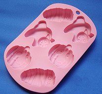 6 Cavity Flowers Silicone Non Stick Cake Bread Mold Chocolate Jelly Candy Baking Mould N2