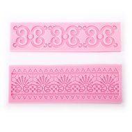 Lace 2pcs Silicone Mold Mould Sugar Craft Cake Fondant Cake Decorating Baking Tool #579 [version:x7.8] by DELIAWINTERFEL N15