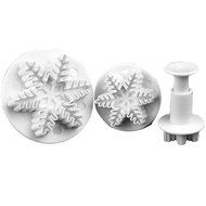 DUFUSTORE 3 Pcs Snowflake Fondant Cake Decorating Plunger Sugarcraft Cutter Mold