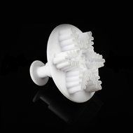 DUFUSTORE 3 Pcs Snowflake Fondant Cake Decorating Plunger Sugarcraft Cutter Mold N2