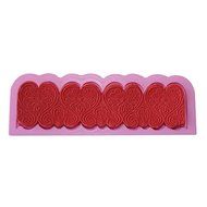 Heart Shape Silicone Fondant Lace Mold Cake Decorating Mould N3