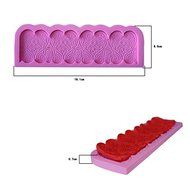 Heart Shape Silicone Fondant Lace Mold Cake Decorating Mould N4