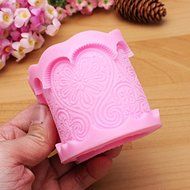 Heart Shape Silicone Fondant Lace Mold Cake Decorating Mould N7