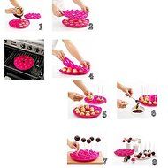 HeartShop 2-Piece Set 20 Holes Cake Pop Non-Stick Silicone Mold DIY Baking Tool