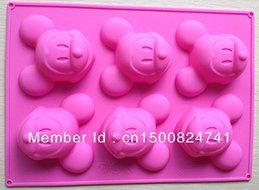 . Mickey Mouse Silicone Cake Muffin Molds Cupcake Pan Soap N2