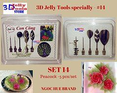 3D Jelly Cake Tools specially -Type 14 - Peacock - 5 pcs/set