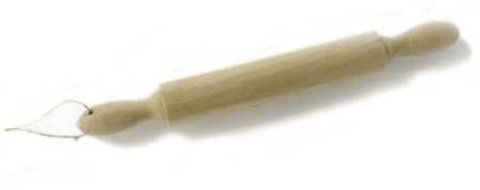 Package of 25 Unfinished Wood Miniature Rolling Pin Ornaments for Favors, Crafting and Creating