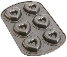 Premium Wilton 6 Non Stick Heart Cavity Donut Pan and a Jamie Potato Masher Combo N2