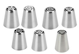 Matoen(TM) 7pcs Steel Cake Icing Piping Decorating Nozzles Tips Baking Tool