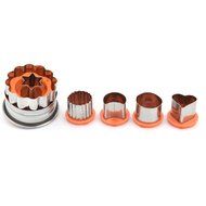 uxcell DIY Cupcake Muffin Cookie Baking Mould Pie Dessert Custard Tart Mold 5 in i Orange Silver Tone