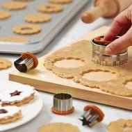 uxcell DIY Cupcake Muffin Cookie Baking Mould Pie Dessert Custard Tart Mold 5 in i Orange Silver Tone N4