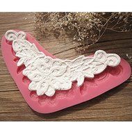 "Flower Fondant Lace Mold Silicone Cake Decorating Lace Mould" shopping N7