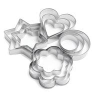 12Pcs Stainless Steel Cake Cookie Biscuit Egg Fondant Mould Mold Sugarcraft Cutter Cake Tools