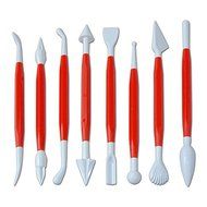 Fat Daddio's Fondant Modeling Tools Cake Decorating Set 8 Pieces 16 designs