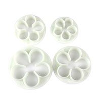 DUFUSTORE 4 Pcs Rose Flower Cake cookie Fondant Decorating Sugarcraft Cutters Tools