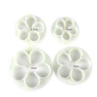 DUFUSTORE 4 Pcs Rose Flower Cake cookie Fondant Decorating Sugarcraft Cutters Tools N3