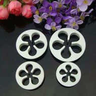 DUFUSTORE 4 Pcs Rose Flower Cake cookie Fondant Decorating Sugarcraft Cutters Tools N4