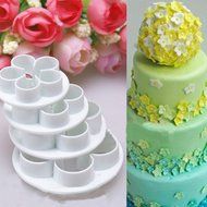 DUFUSTORE 4 Pcs Rose Flower Cake cookie Fondant Decorating Sugarcraft Cutters Tools N5