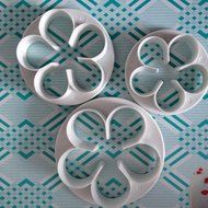 DUFUSTORE 4 Pcs Rose Flower Cake cookie Fondant Decorating Sugarcraft Cutters Tools N8