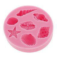 QINF 10hole Sea Shell Shape Chocolate Silicon Mold Fondant Cake Decoration Mold